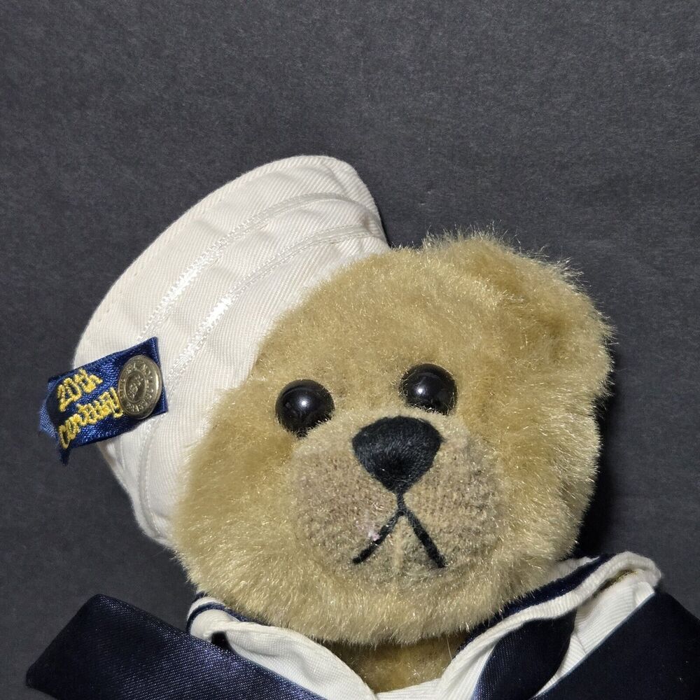 Casey Brass Button Bears 1940’s 20th Century Collectibles 1999 Navy Sailor Bear - Picture 9 of 10